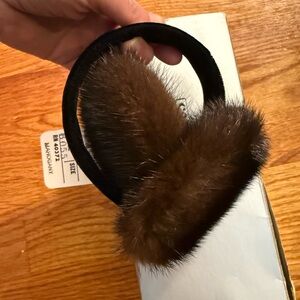 Vintage Natural Mink Earmuffs New